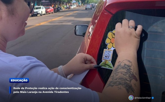 Rede de Proteção realiza ação de conscientização pelo Maio Laranja na Avenida Tiradentes