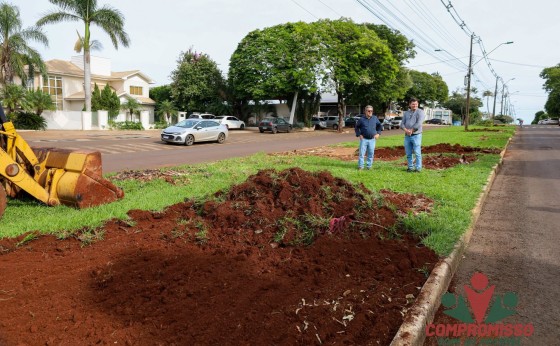 Revitalização de Passeios Públicos em Missal inicia pela Avenida John Kennedy