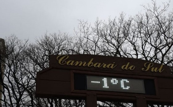 RS amanhece com -1°C; há chance de neve na próxima madrugada