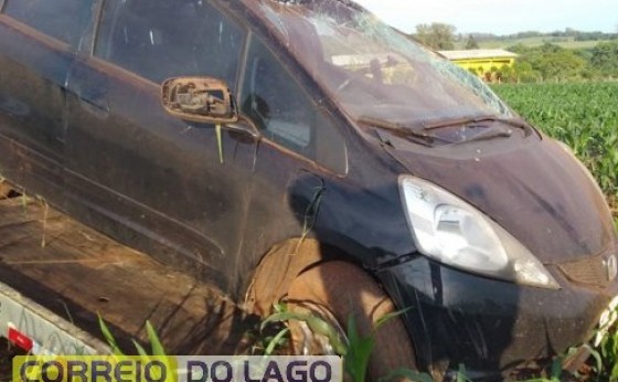 Samu socorre vítima de capotamento entre São Clemente e Santa Helena