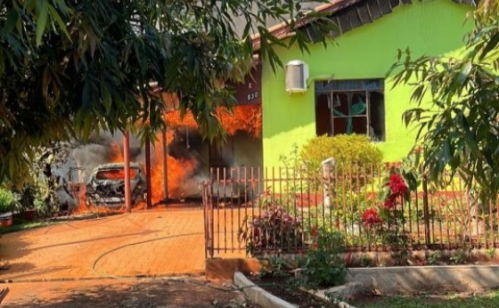 Santa Helena: Homem esfaqueia mulher, coloca fogo no carro, na casa e é encontrado morto