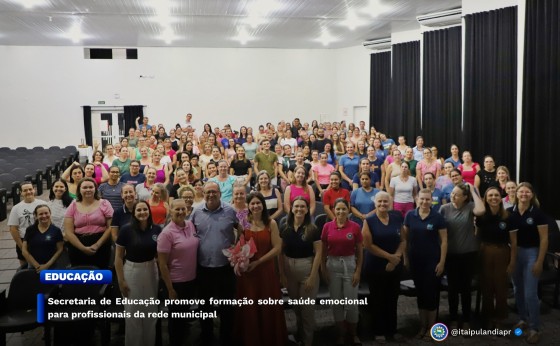 Secretaria de Educação promove formação sobre saúde emocional para profissionais da rede municipal