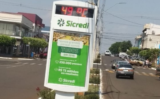 Sensação térmica em Missal chega a 49°C nesta quarta-feira