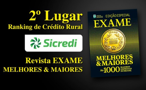 Sicredi conquista 2º lugar no ranking de Crédito Rural do anuário Melhores & Maiores 2019