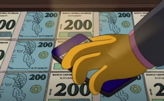 Simpsons 'previu' nota de R$ 200 em episódio de 2014