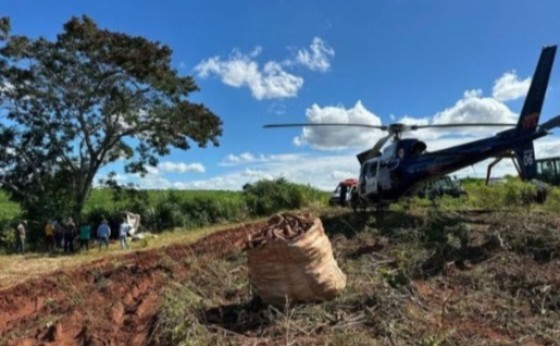 Trabalhador rural é socorrido em estado grave após trator passar por cima dele no Paraná
