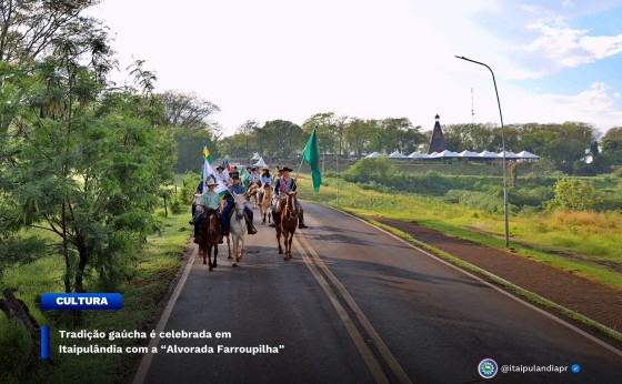 Tradição gaúcha é celebrada em Itaipulândia com a “Alvorada Farroupilha”