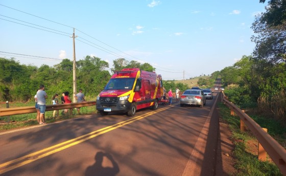 Um grave acidente foi registrado na tarde de hoje na PR-495 em Missal