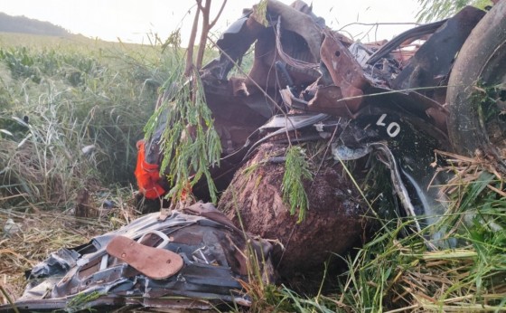 Uma pessoa morre e quatro ficam feridas em grave acidente na PR 497 em São Miguel do Iguaçu