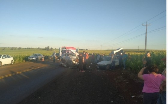 Veículo de Missal se envolve em grave acidente na PR-488 em Vera Cruz do Oeste