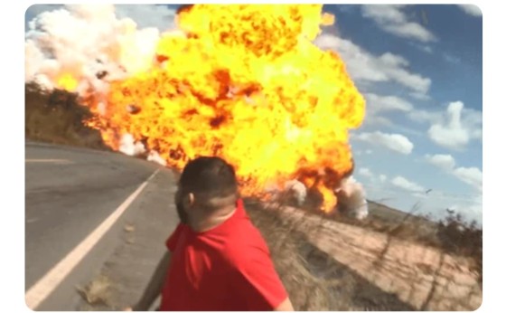 VÍDEO: explosão de caminhão-tanque no Pará deixa equipe do SBT ferida