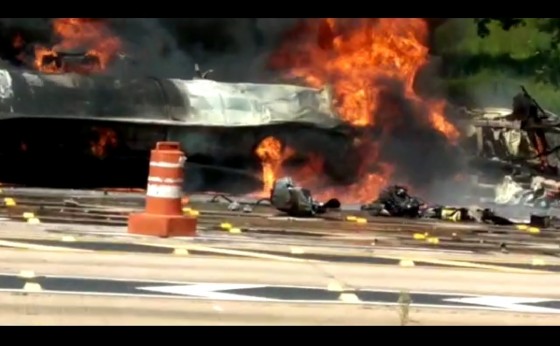VÍDEO: Motorista morre após caminhão bater e explodir na BR 277